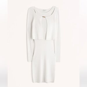 NWOT Abercrombie & Fitch White Long Sleeve Dress
